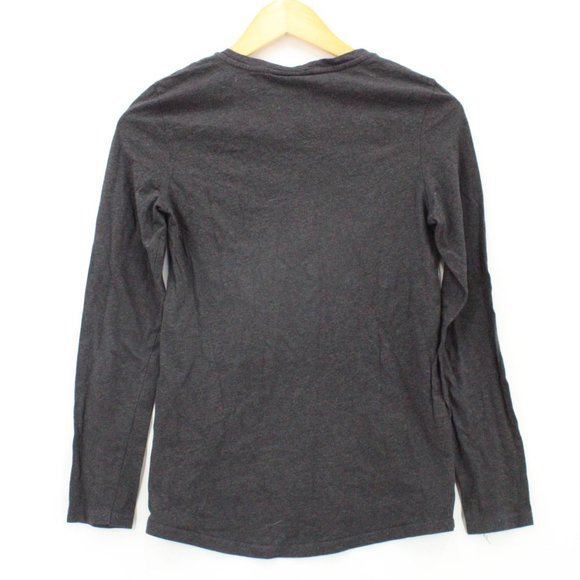 Tom Tailor Blouse Shirt Womens Gray Pullover Long Sleeve Glitter Star Logo L - Picture 7 of 9